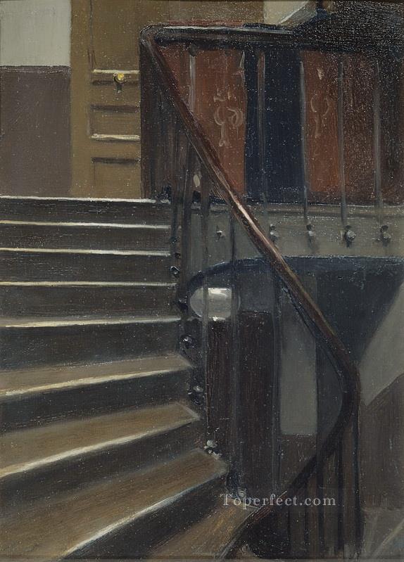 stairway at 48 rue de lille paris Edward Hopper Oil Paintings